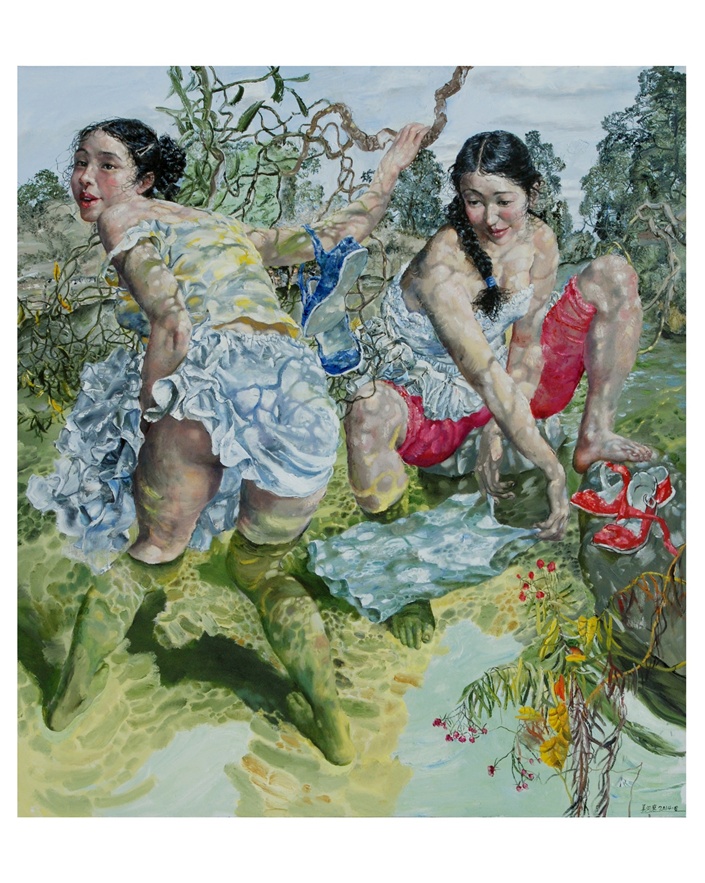 太阳照在松江河上