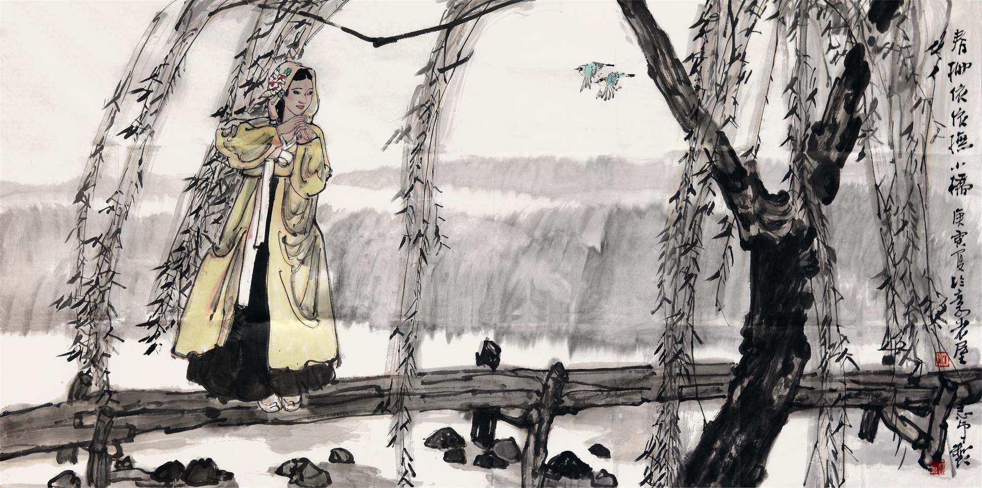 青柳依依扶小桥