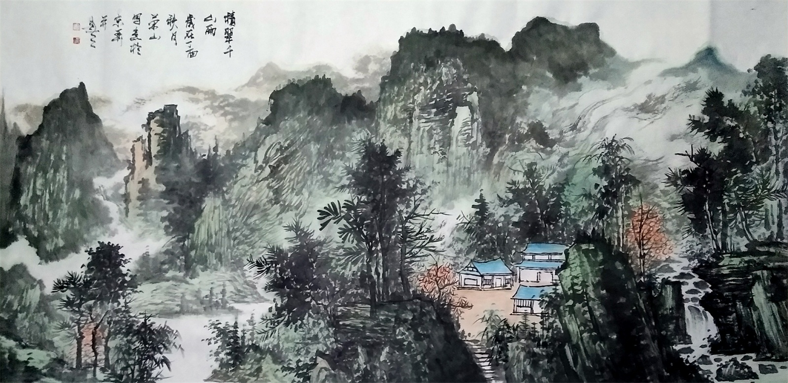 积翠千山雨