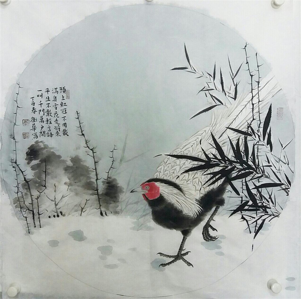 雪篁野禽70×70cm.jpg