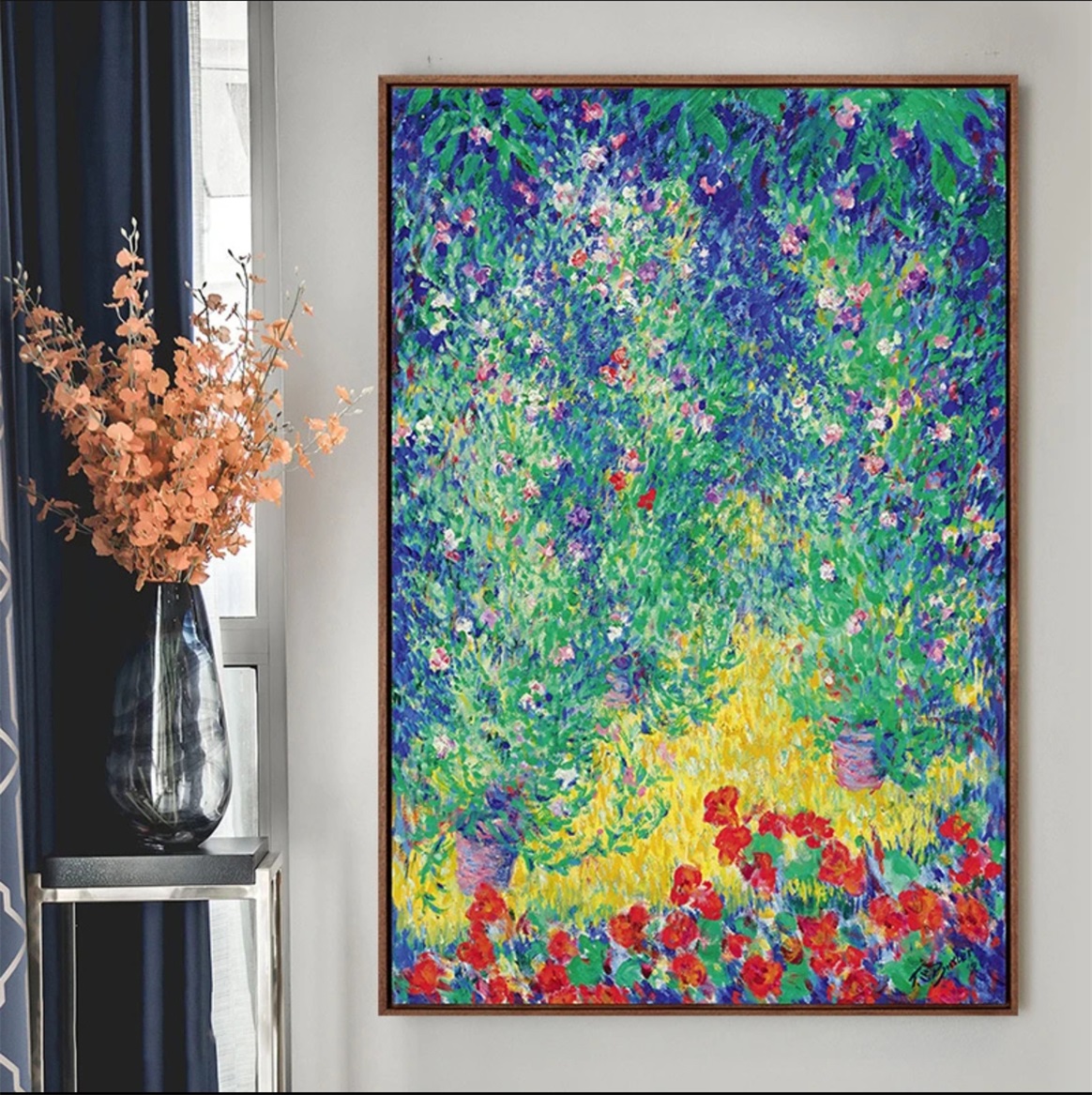 巴特勒-伯爵花园 卧室入户门家居壁画 书房背景墙欧式挂画