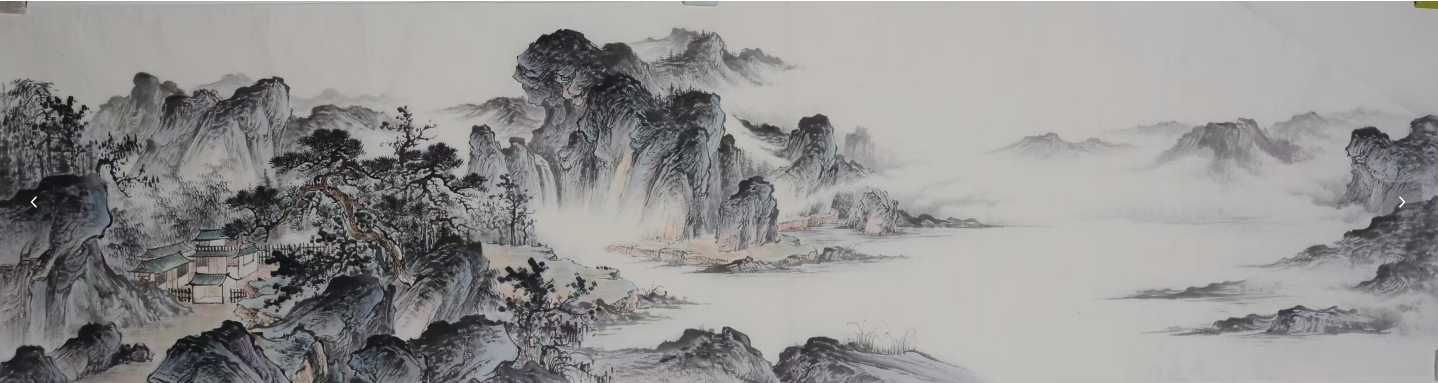 六尺对开约8平尺 仿古山水画2