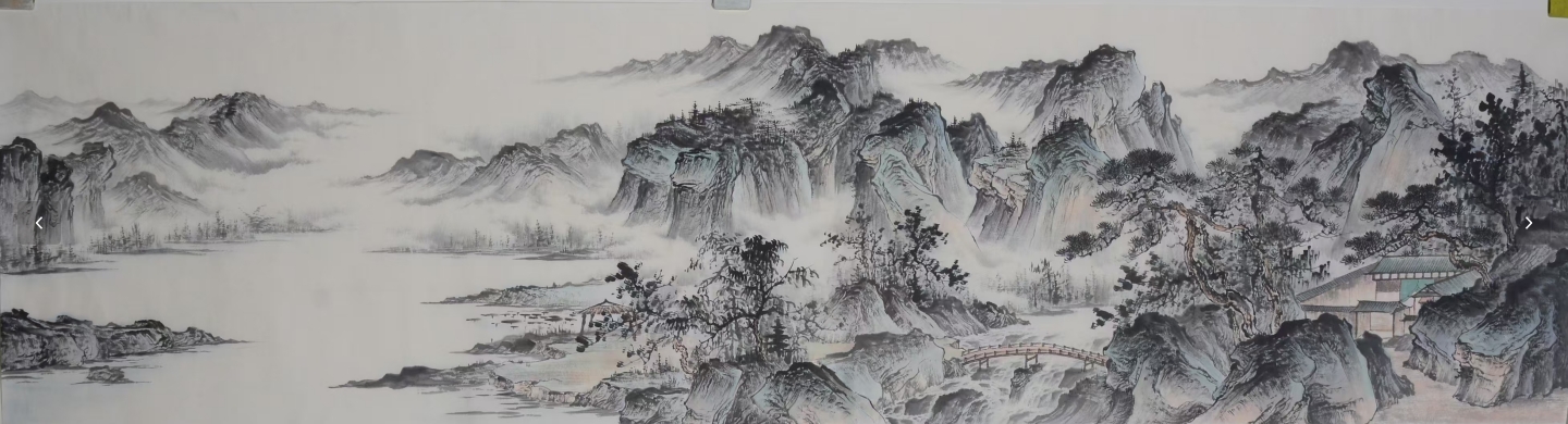 六尺对开约8平尺 仿古山水画3