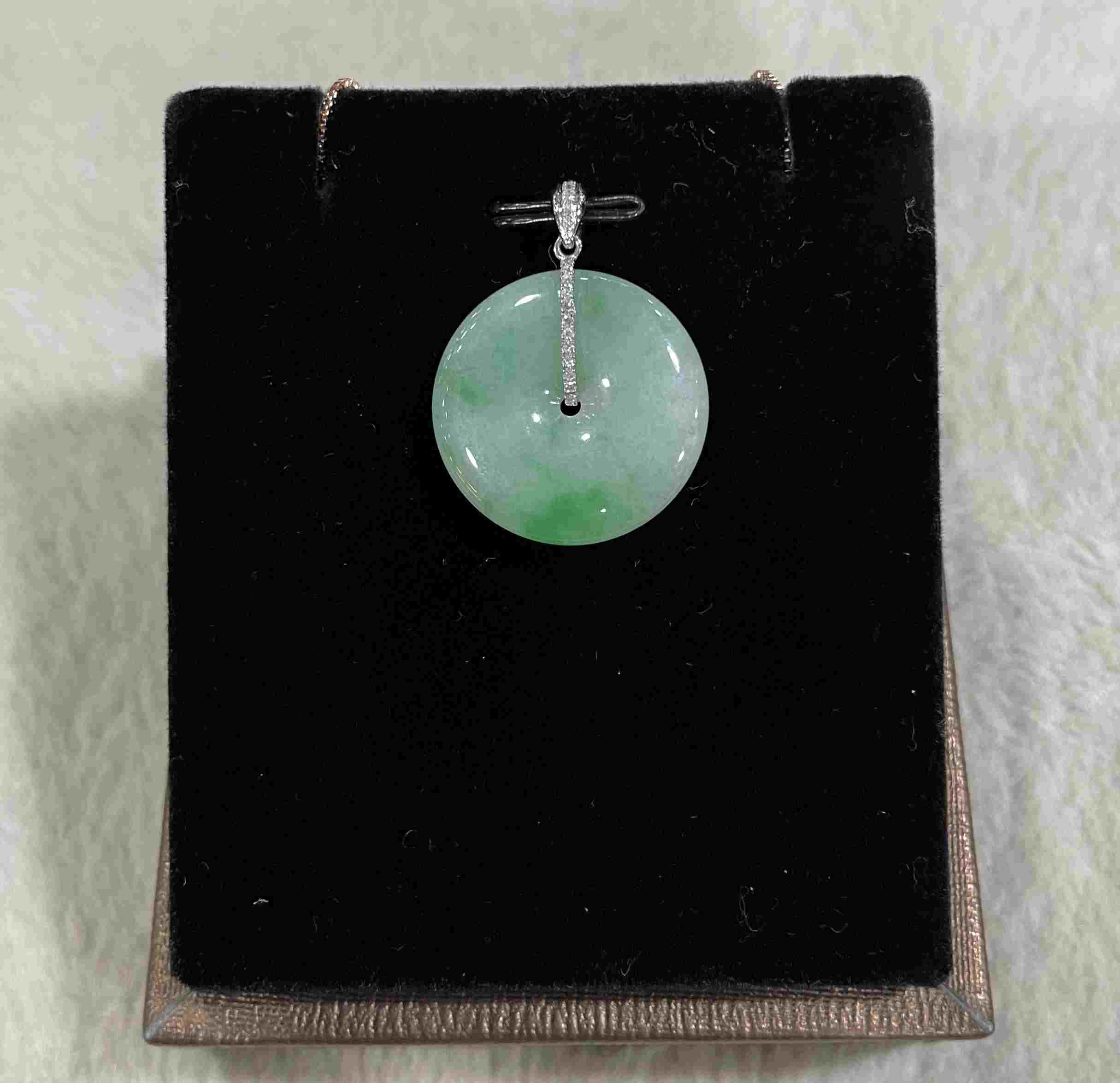 18K金翡翠平安扣 