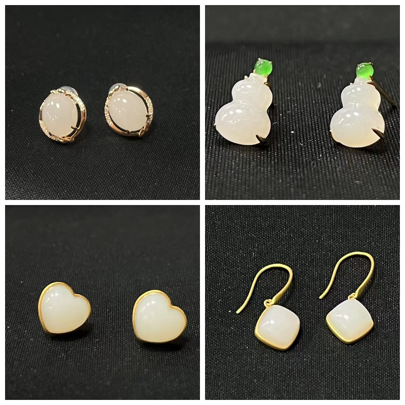 羊脂玉耳钉耳坠 （带图询价）